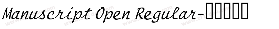 Manuscript Open Regular字体转换